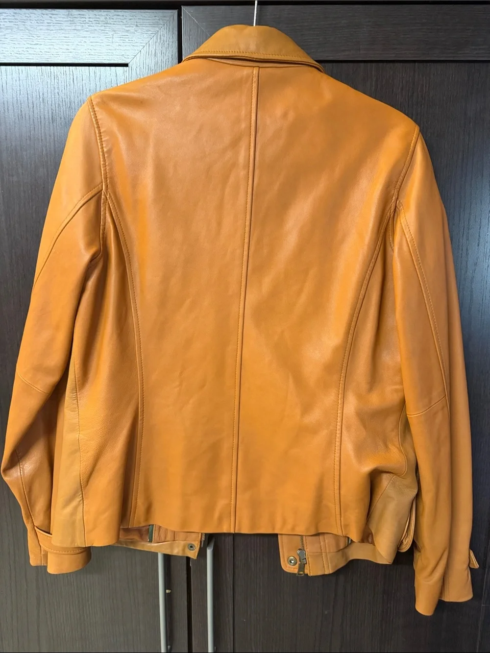 Eddie Bauer Lambskin Leather Jacket - camel